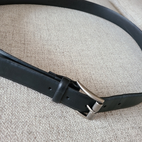 $$ Men's black man-made belt 47" - Picture 4 of 5